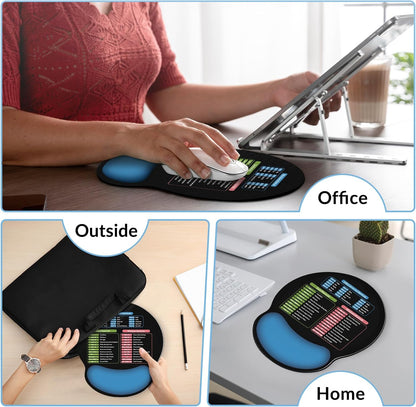 KONVINIT Ergonomic Mouse Pad with Wrist Rest, Small Mousepad with Non-Slip Rubber Base and Smooth Surface, Beach Mouse Pads for Desk, Office Desk Accessories