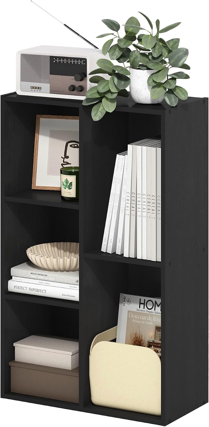 Furinno PASIR Book Shelf, 2-Tier Modern Bookshelf, Open Shelves Bookcase 9 x 12 x 21, Easy Assembly, for Living Room, Bedroom, Home Office, White
