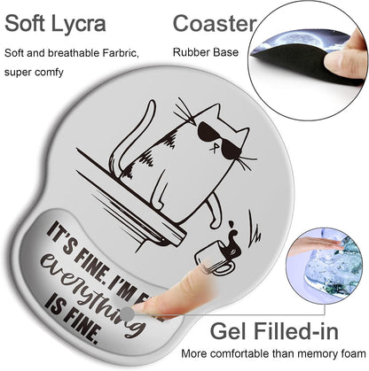Ergonomic Mouse Pad with Wrist Rest Support,Gel Mouse Pads for Desk - Colors A