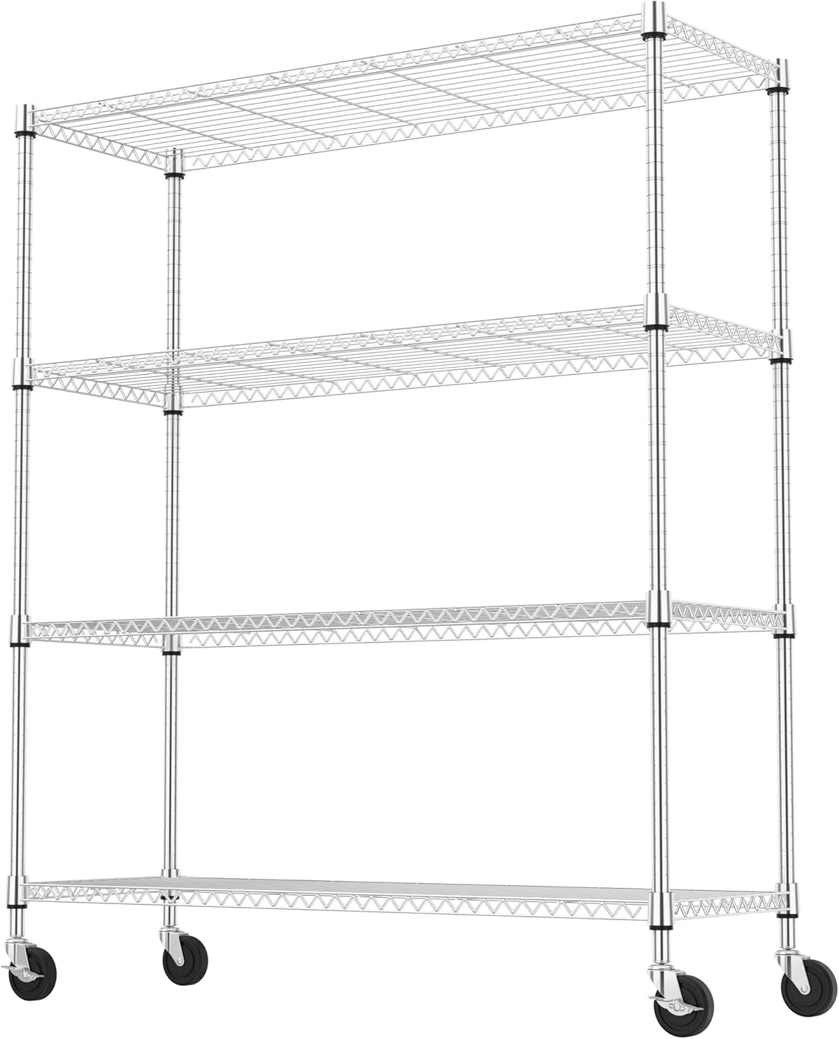 M MZG 450 lbs Steel Storage Shelving 3-Tier Utility Shelving Unit Steel Organizer Wire Rack for Home,Kitchen,Office (11.8" D x 17.7" W x 26.3" H) - Colors A