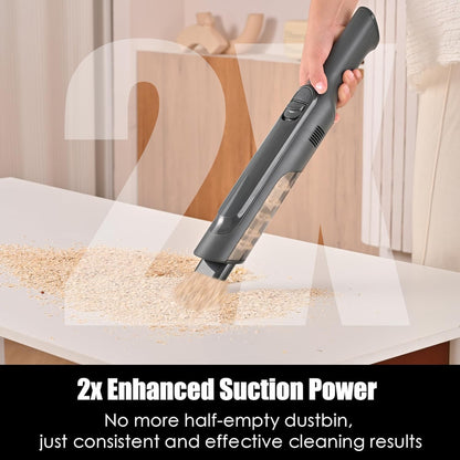 Handheld Vacuum Cordless, Lightweight 1.4lb with Powerful Suction, Charging Dock, Single Touch Empty and Detachable Dust Cup, Portable Mini Car Vac for Home Office and Pet Hair