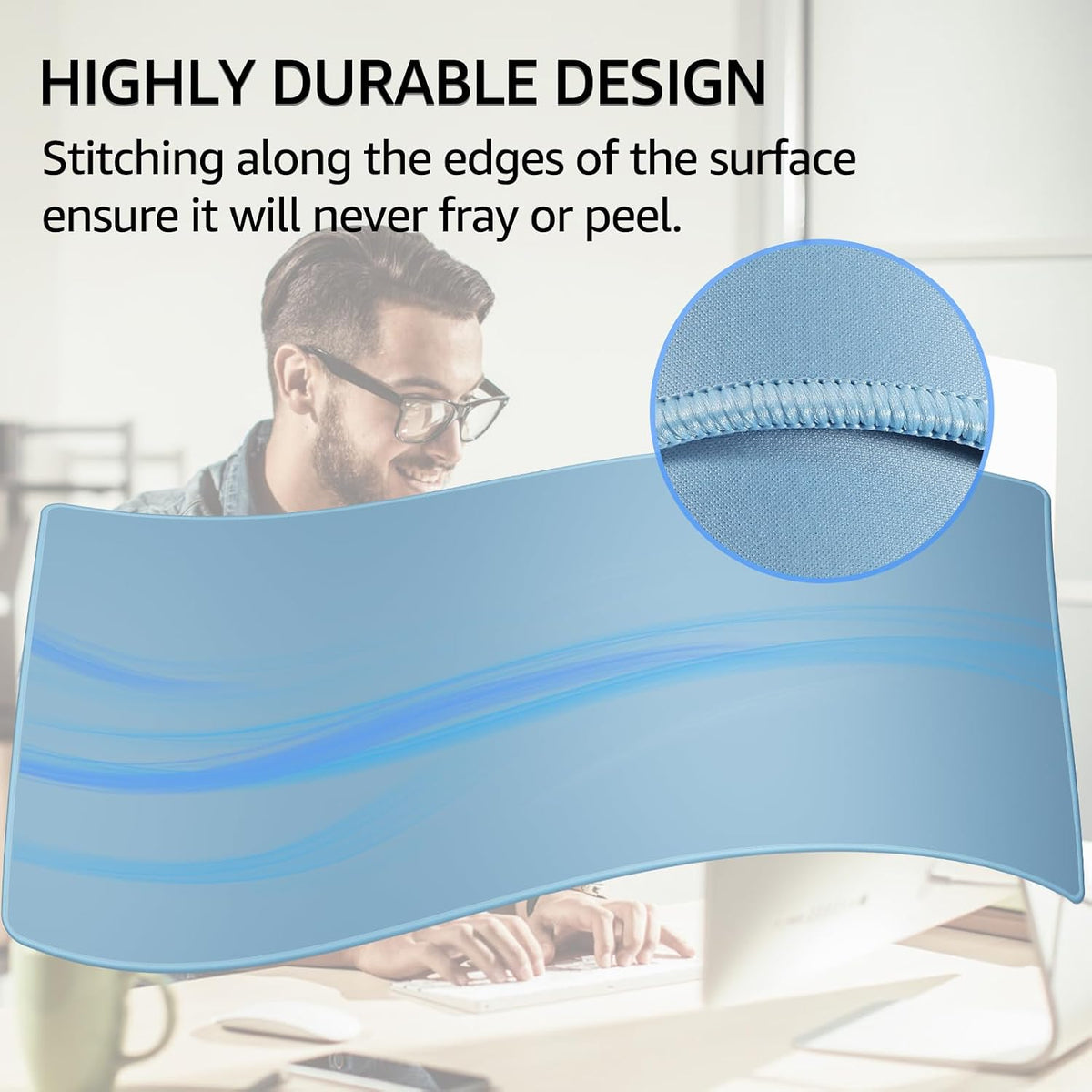 KTRIO Large Gaming Mouse Pad Desk Mat for Gamer, 31.5" x 11.8", Black, XL | Extended Size Design, Superior Micro-Weave Cloth, Non-Slip Rubber Base, Durable Stitched Edges, Water-Resistant Coating