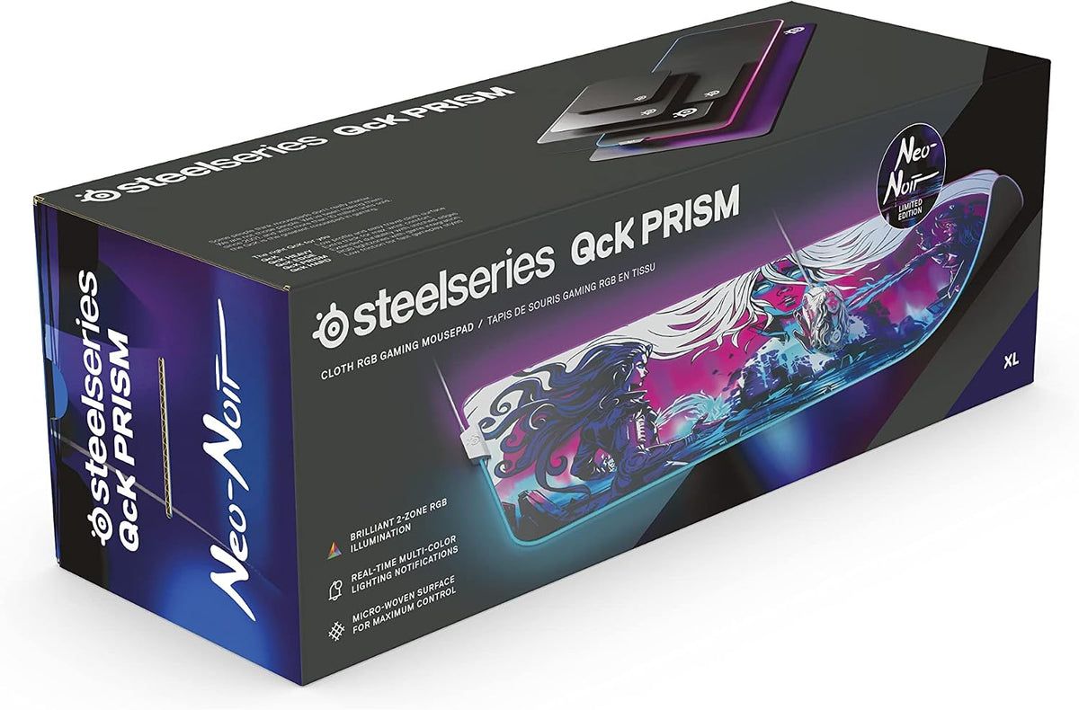 QcK Gaming Mouse Pad - XXL Cloth - Peak Tracking and Stability - Esports Mousepad - Never-Slip - Full Desk Coverage