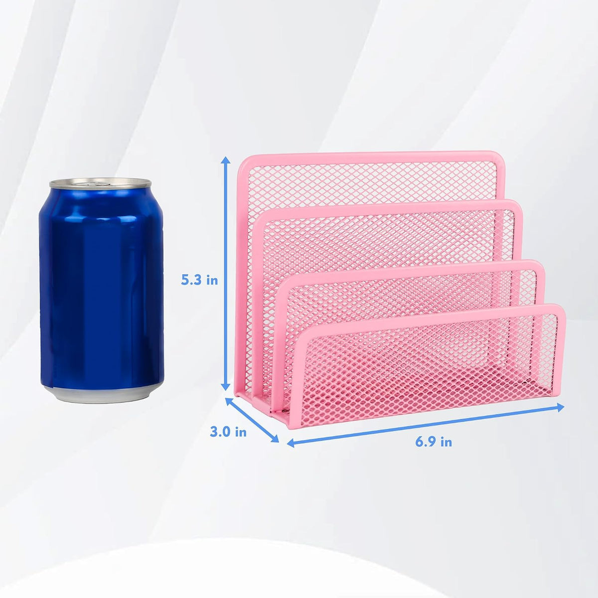 EASEPRES Desk Mail Organizer, Office Small Desktop Metal Mesh Envelope Letter Sorter Paper File Holder Organizer with 3 Vertical Upright Compartments, Black