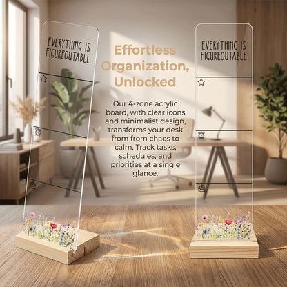 Note to Self Motivational Decor Sticky Note Holder, Mental Health Monitor Memo Board Decorations for School Counseling Office Therapy Desktop Art Decoration School Counselor, Therapist Office Gifts