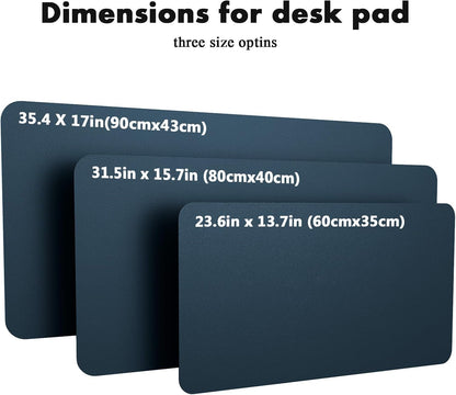 Double-Sided Desk Pad, 31.5"x15.7"Leather Desk Mat, Eco Cork Desk Pad Protector,Large Mouse Pad,Waterproof Desk Blotter for Office/Home(Coffee)
