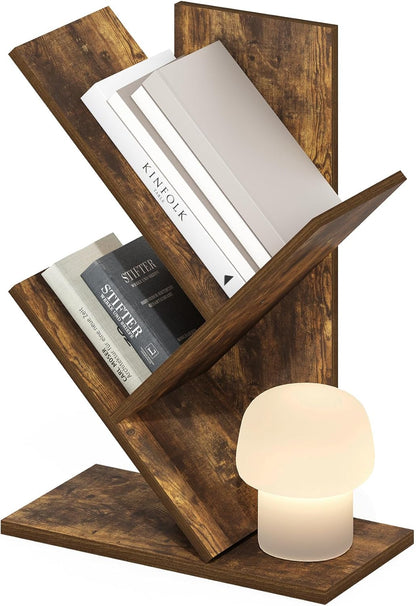 Furinno PASIR Book Shelf, 2-Tier Modern Bookshelf, Open Shelves Bookcase 9 x 12 x 21, Easy Assembly, for Living Room, Bedroom, Home Office, White