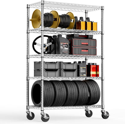 M MZG 450 lbs Steel Storage Shelving 3-Tier Utility Shelving Unit Steel Organizer Wire Rack for Home,Kitchen,Office (11.8" D x 17.7" W x 26.3" H) - Colors B