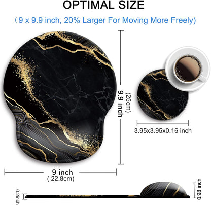 Ergonomic Mouse Pad with Wrist Rest Support,Gel Mouse Pads for Desk - Colors A