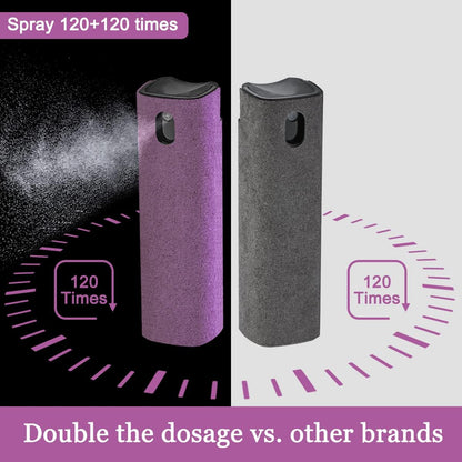 2 Pack Screen Cleaner Spray and Wipe for Laptop Monitor and Car Screens, Phone Touchscreen Mist Cleaning Kit for Cellphone, Tablet, PC, Computer, LCD, Eyeglass, iPhone, iPad, Mac Pro - Grey and Pink