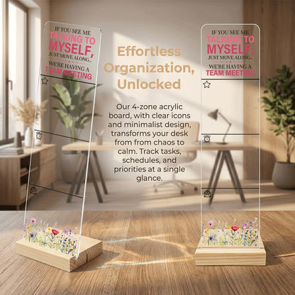 Note to Self Motivational Decor Sticky Note Holder, Mental Health Monitor Memo Board Decorations for School Counseling Office Therapy Desktop Art Decoration School Counselor, Therapist Office Gifts