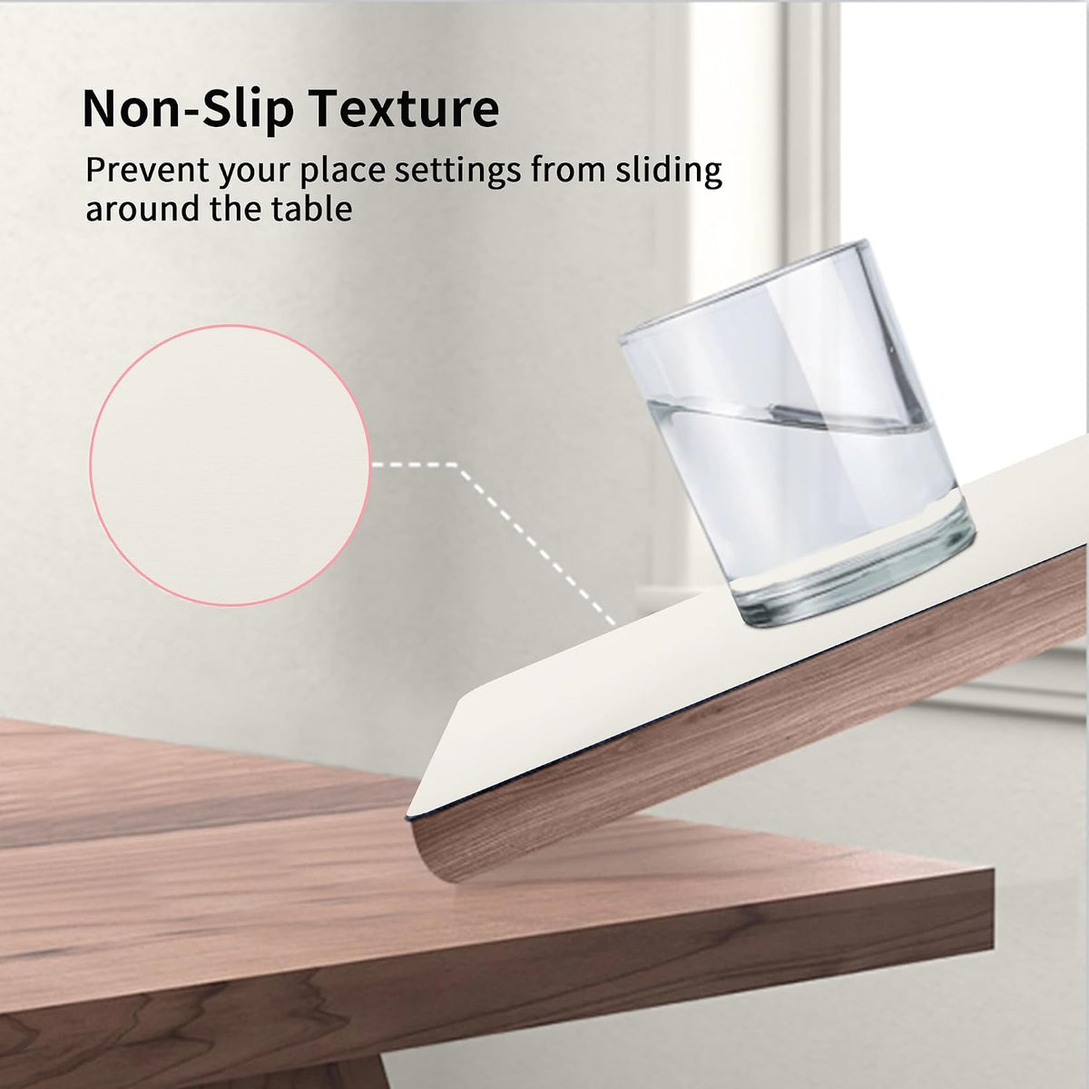 Maxpearl Faux Leather Placemats Set of 6 - Waterproof - Wipe Clean - Heat Resistant - Anti Slip Dining Table Place Mats, Suitable for Indoor & Outdoor Use, 17’’×12’’, Beige
