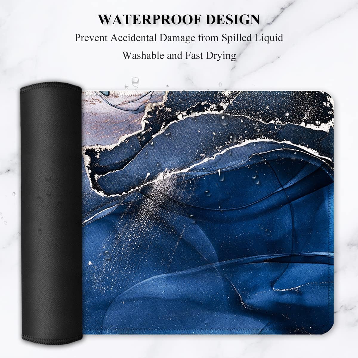Auhoahsil Desk Mat, Ultra Large Mouse Pad, XXL Gaming Mousepad, Green Tropical Leaves Deskpad, Big Extended Full Size Mouse Pad, Desktop Desk Matt for Keyboard, Laptop & Computer, 35.5 x 15.7 in - Colors A