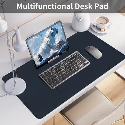 Bloss Leather Desk Pad and Keyboard Wrist Rest, Large Mouse Pad + Keyboard Pad+Mouse Wrist Support, Non-Slip Desk Mat Protector for Office, Home(31.5×15.7 Inches,Beige) - Colors B