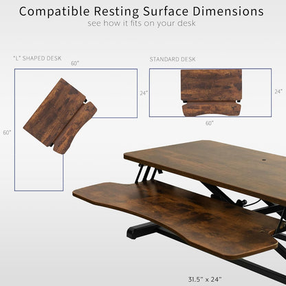 Black 32 in Standing Desk Converter, DESK-V000K