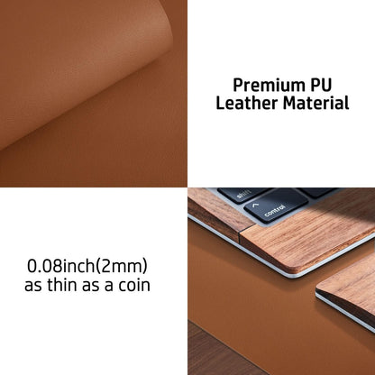 Aothia Leather Office Desk Pad Protector, Non-Slip PU Leather Desk Blotter, Waterproof Laptop Writing Mouse Pad for Office and Home, Black, 31.5" x 15.7" - Colors A