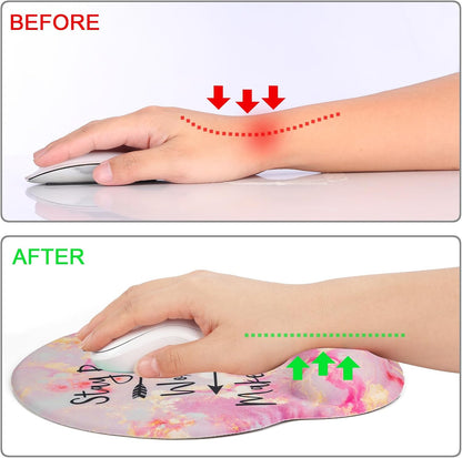 Ergonomic Mouse Pad with Wrist Rest Support,Gel Mouse Pads for Desk - Colors A