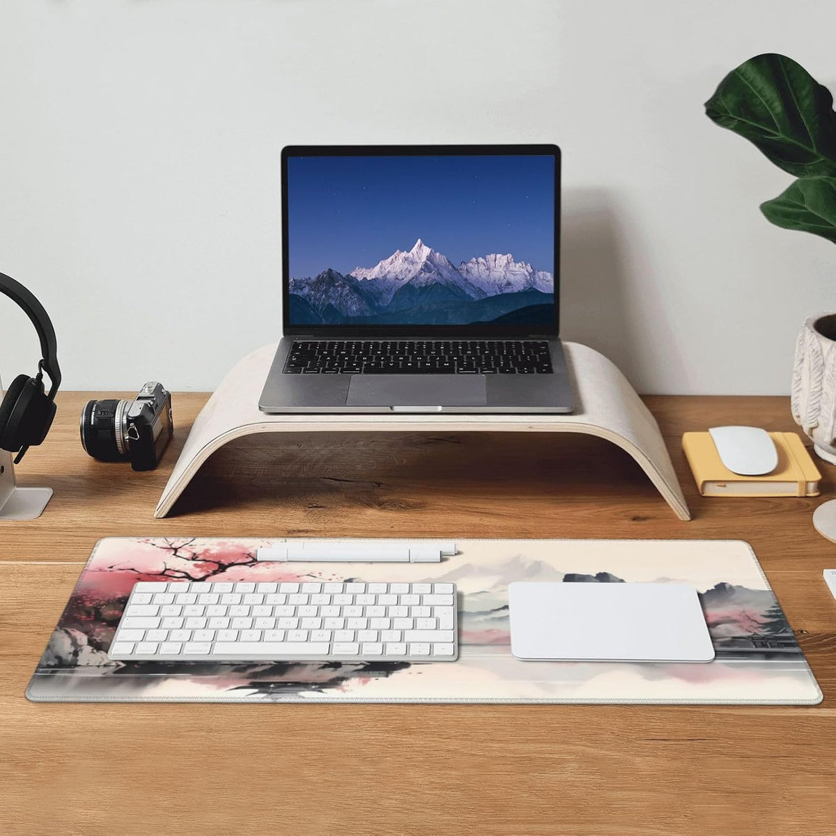Japanese Mouse Pad, Large Japanese Desk Mat, XL Anime Gaming Keyboard Mat, Non-Slip Rubber Base, Big Extended Desk Protector for Home Office, 31.5”x11.8”