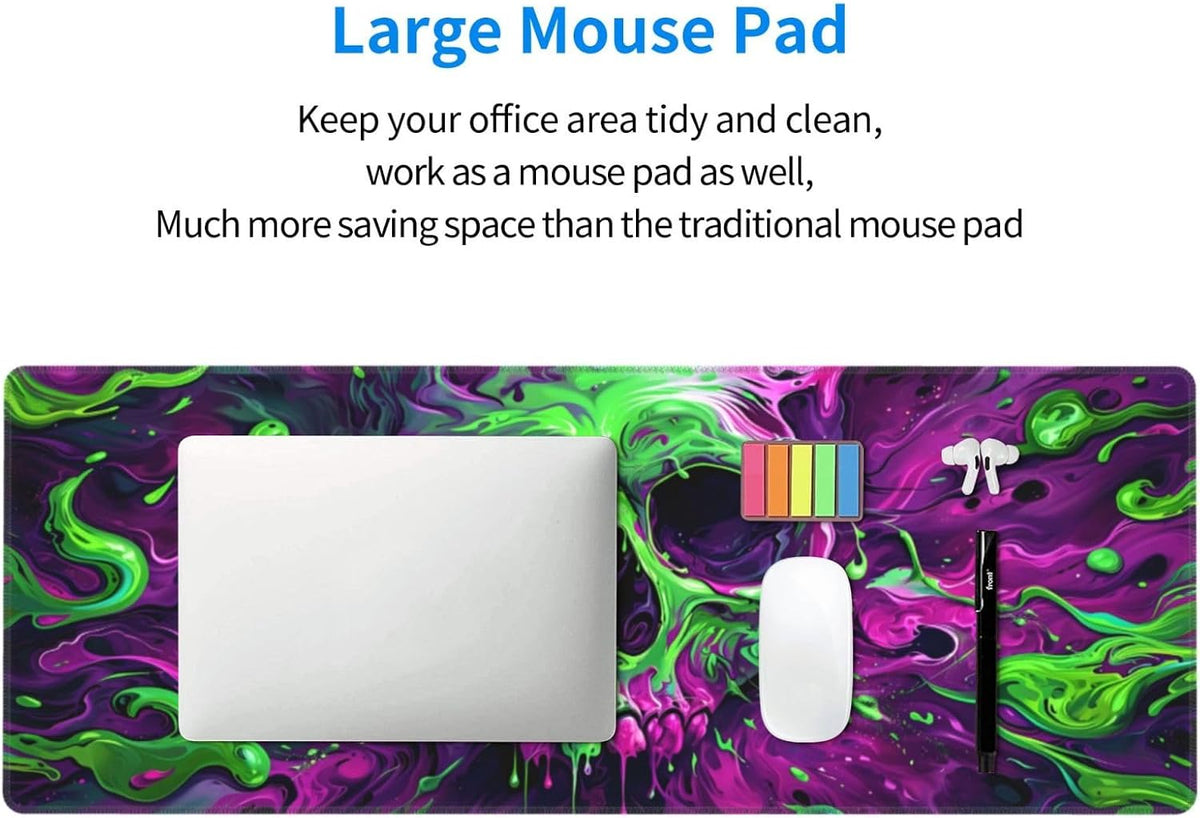 Japanese Mouse Pad, Large Japanese Desk Mat, XL Anime Gaming Keyboard Mat, Non-Slip Rubber Base, Big Extended Desk Protector for Home Office, 31.5”x11.8”