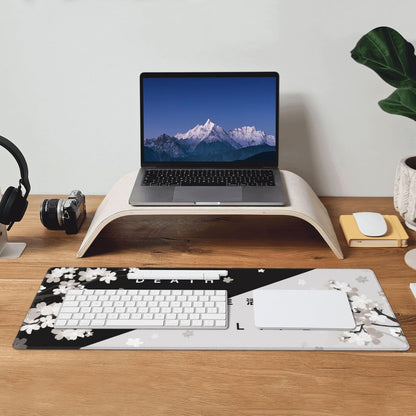 Japanese Mouse Pad, Large Japanese Desk Mat, XL Anime Gaming Keyboard Mat, Non-Slip Rubber Base, Big Extended Desk Protector for Home Office, 31.5”x11.8”