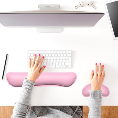 Mouse Wrist Rest, Ergonomic Memory Foam Mouse Wrist for Computer Desk Mats Support, PU Leather Hand Rest Pad Cushion for Gaming, Laptop, Men, Women, Pain Relief & Easy Typing, Black