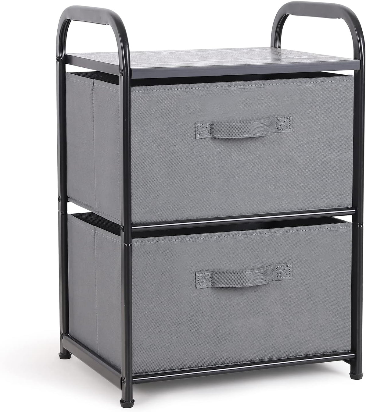 Dresser Storage with 3 Drawers, Fabric Dresser Tower, Vertical Storage Unit for Bedroom, Closet, Office, Black