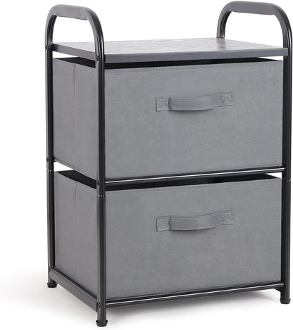 Dresser Storage with 3 Drawers, Fabric Dresser Tower, Vertical Storage Unit for Bedroom, Closet, Office, Black