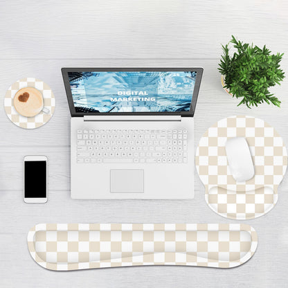 Ergonomic Mouse Pad with Wrist Rest and Keyboard Wrist Rest, Mousepad