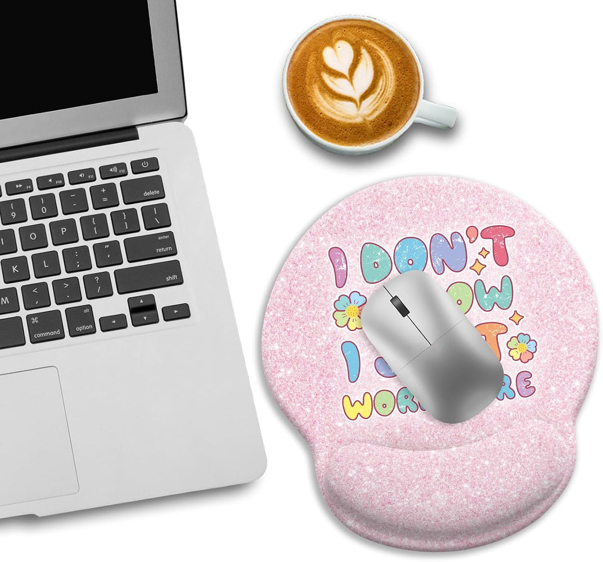 LIMKRIAN Cat Ergonomic Mouse Pad with Wrist Rest, Gaming Mouse Pad with Wrist Support, Funny Mouse Pads for Desk, Computer Mousepad with Non-Slip Pain Relief PU Base, Cute Office Desk Accessories - Colors B