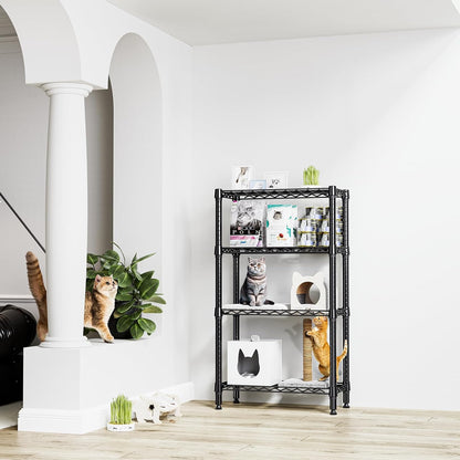 M MZG 450 lbs Steel Storage Shelving 3-Tier Utility Shelving Unit Steel Organizer Wire Rack for Home,Kitchen,Office (11.8" D x 17.7" W x 26.3" H) - Colors A