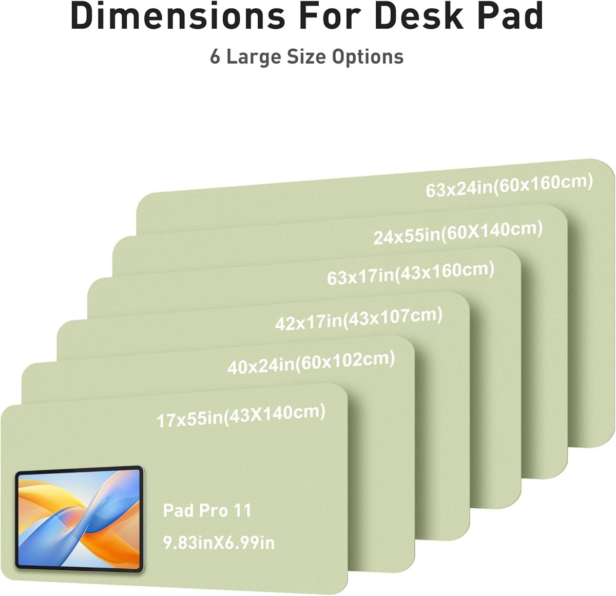 Aothia Leather Office Desk Pad Protector, Non-Slip PU Leather Desk Blotter, Waterproof Laptop Writing Mouse Pad for Office and Home, Black, 31.5" x 15.7" - Colors A