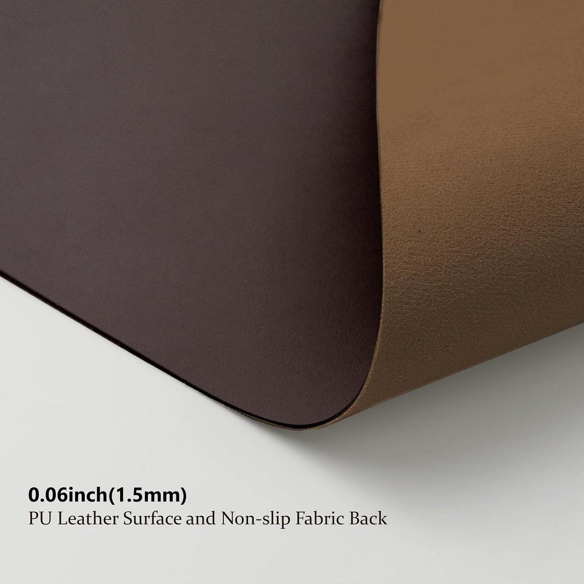 HOMIEAZICOZI Leather Desk Mat - Non-Slip PU Desk Pad for Office and Home - Desk Organization and Accessories - Ideal for Large Mouse Pad and Desk Mats on Top of Desks (Black,36''x 17'') (DPD-B-L)