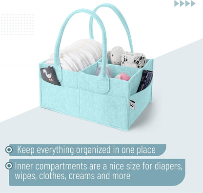Baby Diaper Caddy Organizer, Gray, Medium