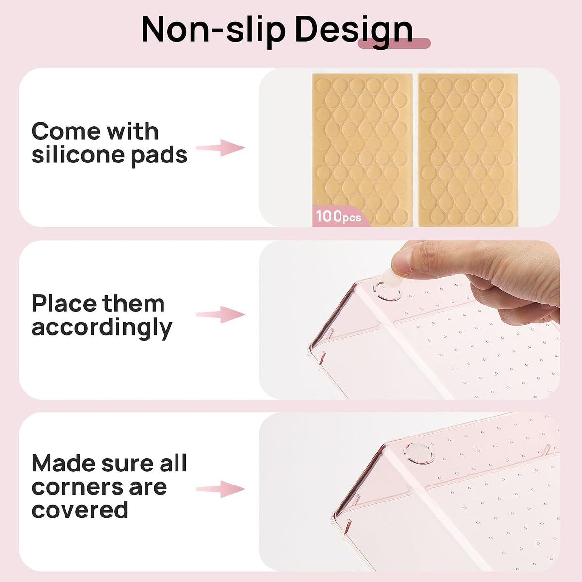 Vtopmart 25 PCS Clear Plastic Drawer Organizers Set, 4-Size Versatile Bathroom and Vanity Drawer Organizer Trays, Storage Bins for Makeup, Bedroom, Kitchen Gadgets Utensils and Office