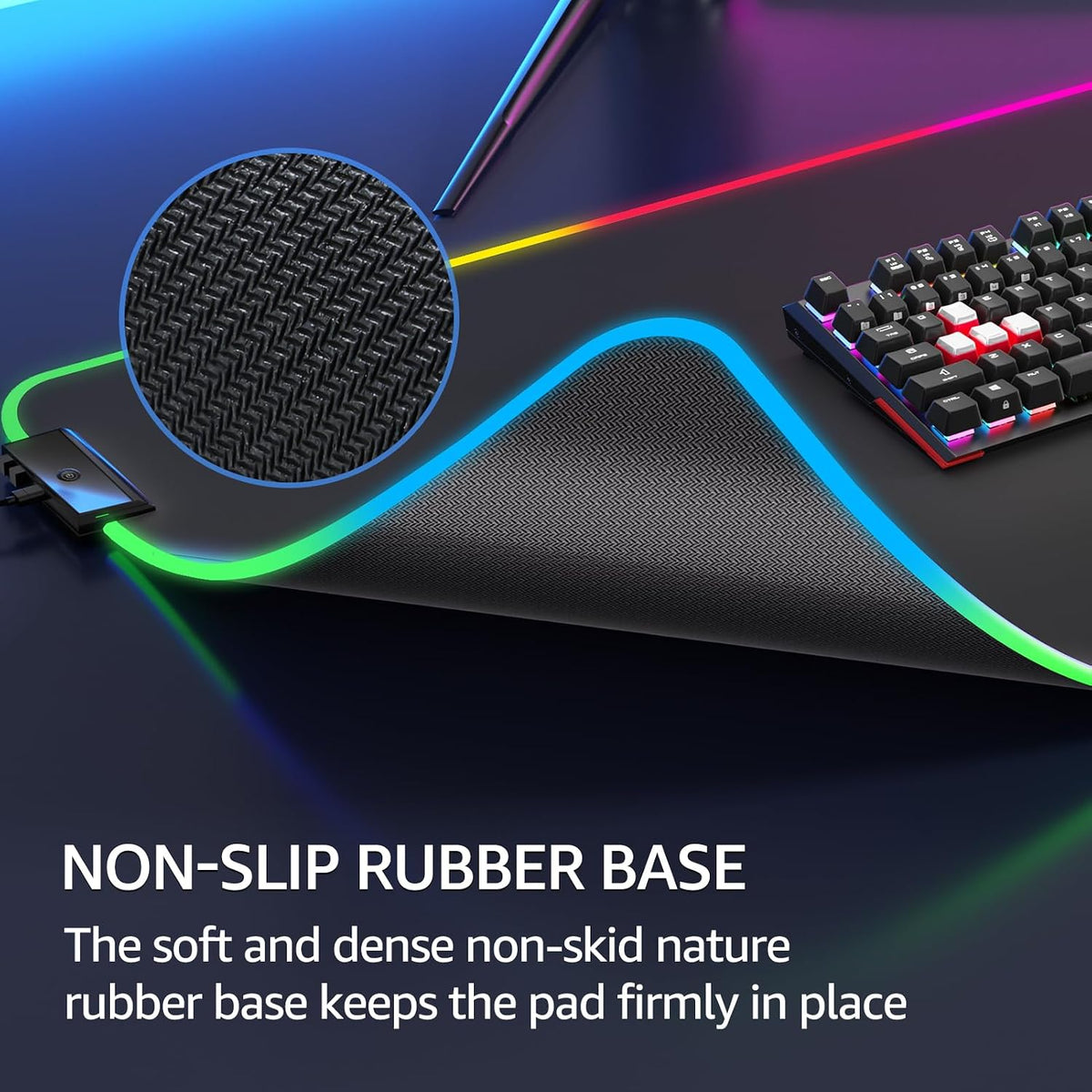 KTRIO Large Gaming Mouse Pad Desk Mat for Gamer, 31.5" x 11.8", Black, XL | Extended Size Design, Superior Micro-Weave Cloth, Non-Slip Rubber Base, Durable Stitched Edges, Water-Resistant Coating