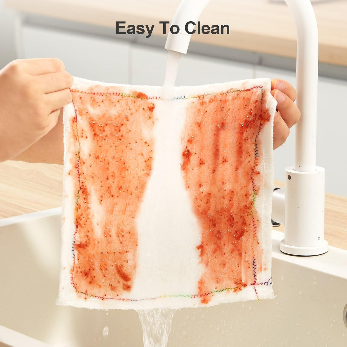 18 Pack Microfiber Cleaning Cloth, Kitchen Towels for Dish Drying Washing, Absorbent Streak Free Lint Free Rags for Cleaning, Reusable and Washable Towels - 10" x 10"