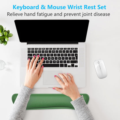 Dapesuom Enlarge Keyboard Wrist Rest, Cute Memory Foam Keyboard Wrist Cushion for Computer Desk Mats Support, Typing Pain Relief Ergonomic Mouse Pad Rests with Non-Slip Base for Gaming, Laptop, Purple