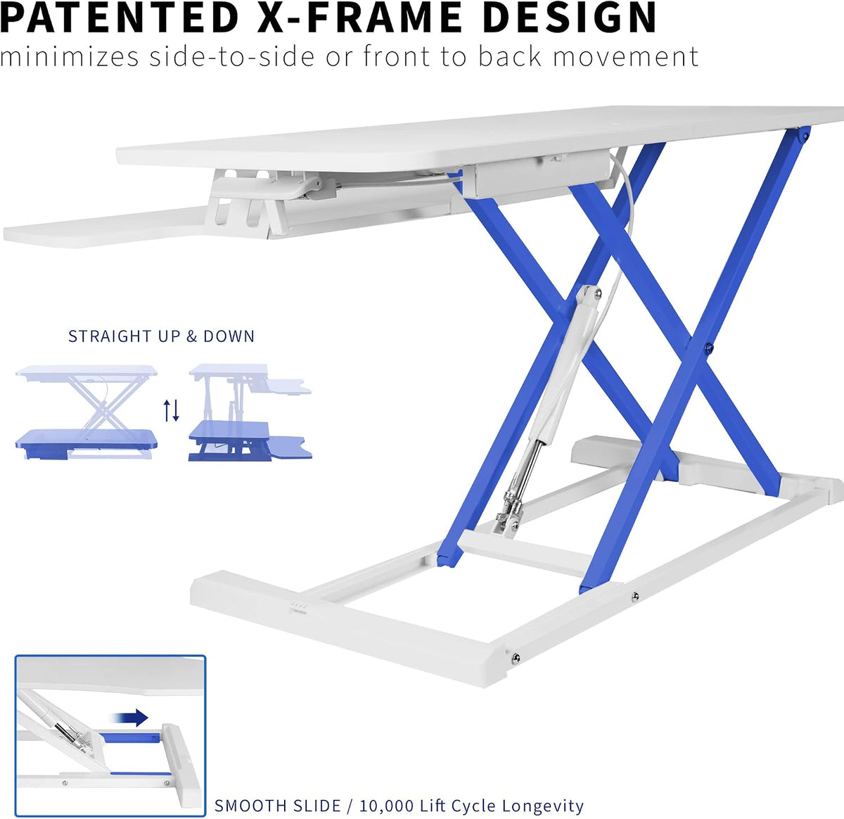 Black 32 in Standing Desk Converter, DESK-V000K