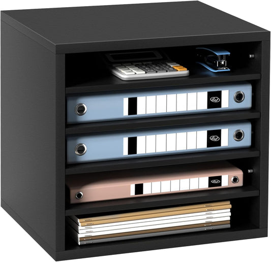 VEVOR Literature Organizers, 12 Compartments Office Mailbox with Adjustable Shelves, Wood Literature Sorter 20.4x12x16.1 inches for Office, Home, Classroom, Mailrooms Organization, EPA Certified White