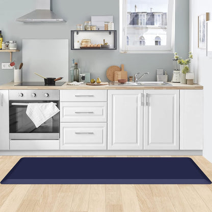 KitchenClouds Kitchen Mat Cushioned Anti Fatigue Rug 17.3"x28" Water Resistant, Non Slip, Standing and Comfort Desk/Floor Mats for House Sink Office (Black)