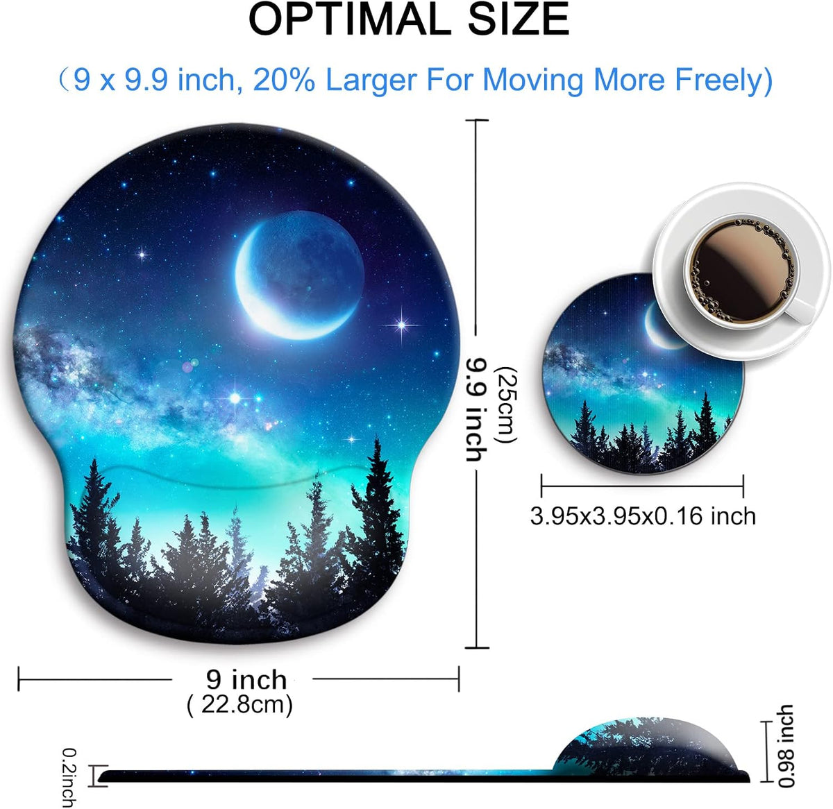 Ergonomic Mouse Pad with Wrist Rest Support,Gel Mouse Pads for Desk - Colors A