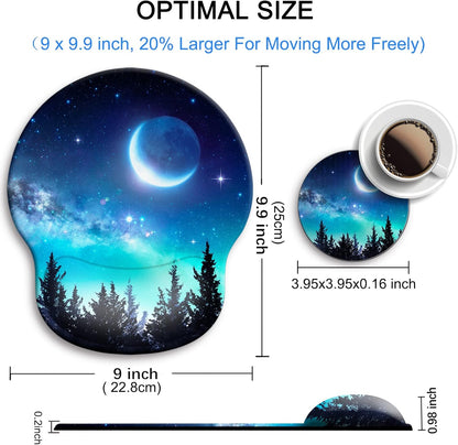 Ergonomic Mouse Pad with Wrist Rest Support,Gel Mouse Pads for Desk - Colors A