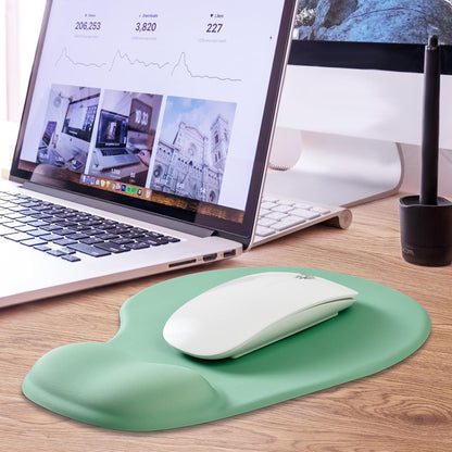 JIKIOU Mouse Pad, 2 Pack Ergonomic Mouse Pads with Comfortable Gel Wrist Rest Support and Smooth Cloth, Non-Slip PU Base for Easy Typing Pain Relief Durable and Easy to Clean Small Black