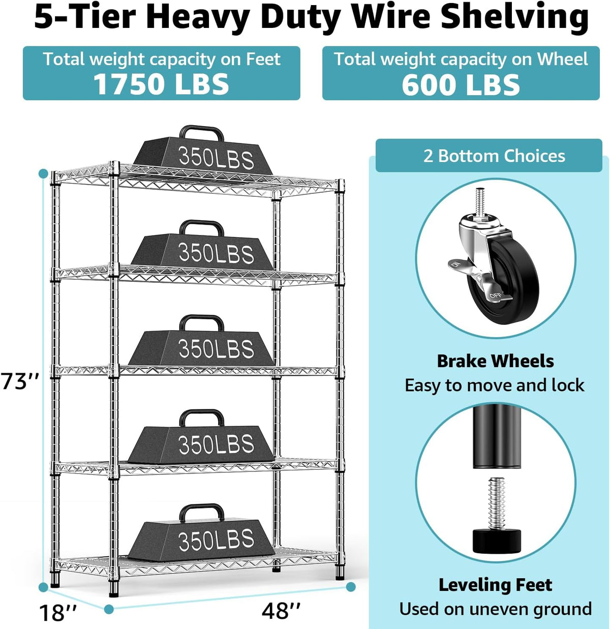 M MZG 450 lbs Steel Storage Shelving 3-Tier Utility Shelving Unit Steel Organizer Wire Rack for Home,Kitchen,Office (11.8" D x 17.7" W x 26.3" H) - Colors B
