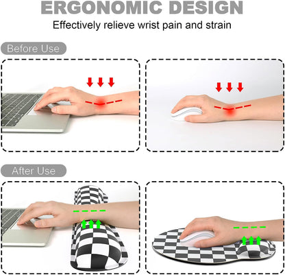Ergonomic Mouse Pad with Wrist Rest and Keyboard Wrist Rest, Mousepad