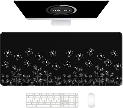Auhoahsil Desk Mat, Ultra Large Mouse Pad, XXL Gaming Mousepad, Green Tropical Leaves Deskpad, Big Extended Full Size Mouse Pad, Desktop Desk Matt for Keyboard, Laptop & Computer, 35.5 x 15.7 in - Colors B