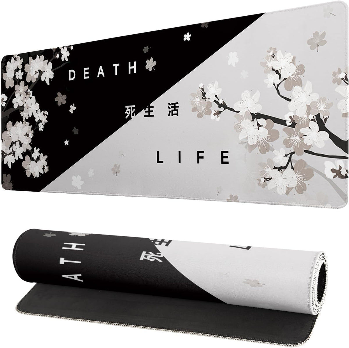 Japanese Mouse Pad, Large Japanese Desk Mat, XL Anime Gaming Keyboard Mat, Non-Slip Rubber Base, Big Extended Desk Protector for Home Office, 31.5”x11.8”