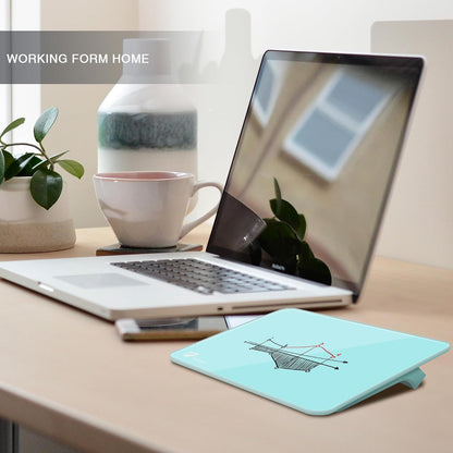 Small Glass Desktop Whiteboard Dry-Erase, Mini Pure Glass Whiteboard Stand