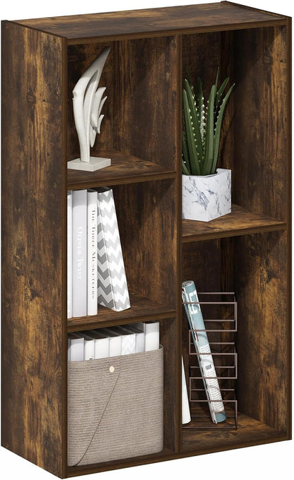 Furinno PASIR Book Shelf, 2-Tier Modern Bookshelf, Open Shelves Bookcase 9 x 12 x 21, Easy Assembly, for Living Room, Bedroom, Home Office, White
