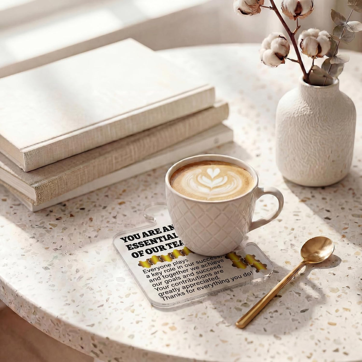Chaos Coordinator Coasters: Funny Coffee Coaster Set for Office Desk Accessories and Stress Relief Gifts,Acrylic Single Coaster,Office Coaster for Desk,Teacher, Employee Appreciation Gifts,